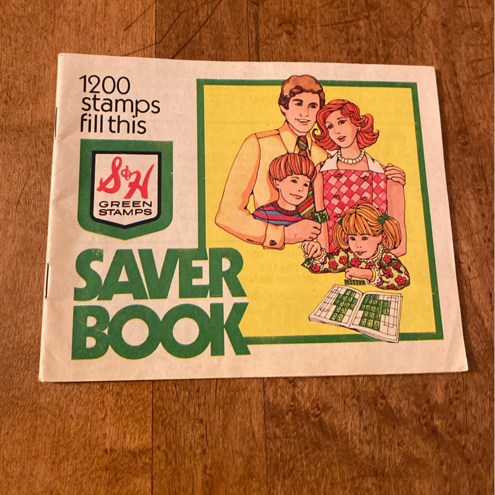 Vintage S&H Green Stamps Saver Book Double Cover